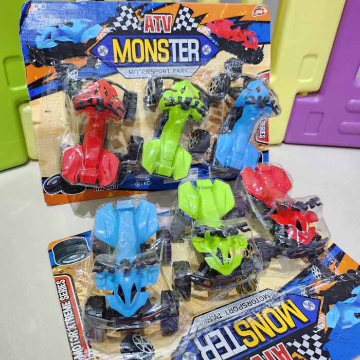 Mainan ATV Monster 3pcs Mobil Anak Edukasi Murah SNI