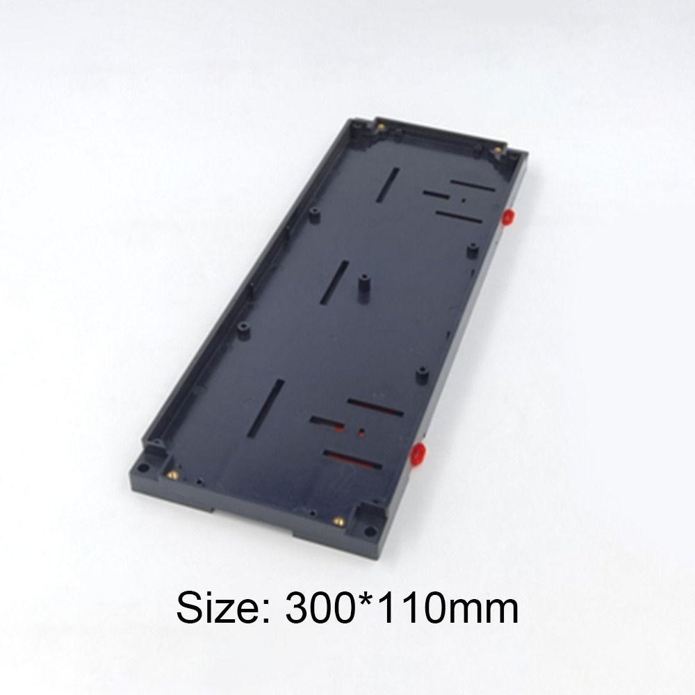 Populer Kotak Proyek Elektronik ABS Plastik PLC Controller Housing Low Base Instrumen Case Parts