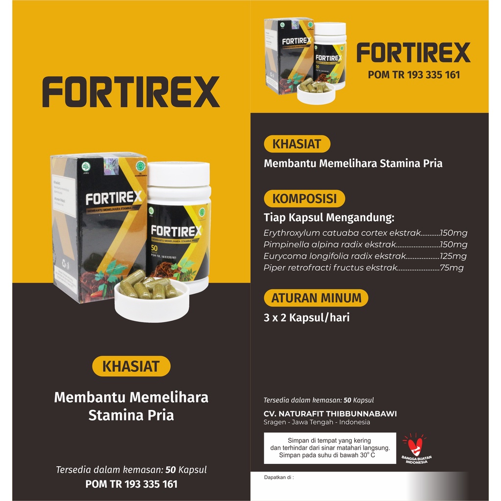 Fortirex Naturafit Mengatasi Ejakulasi Dini dan Penambah Stamina
