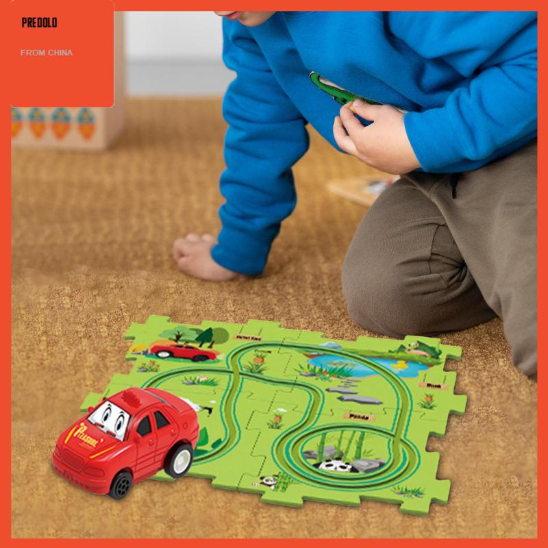 [Predolo] Mainan Puzzle Track Play Belajar Paud Untuk Balita Paud Anak