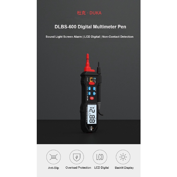 AKN88 - ATuMan DUKA DLBS-600 - Mini Pocket Digital Multimeter Pen