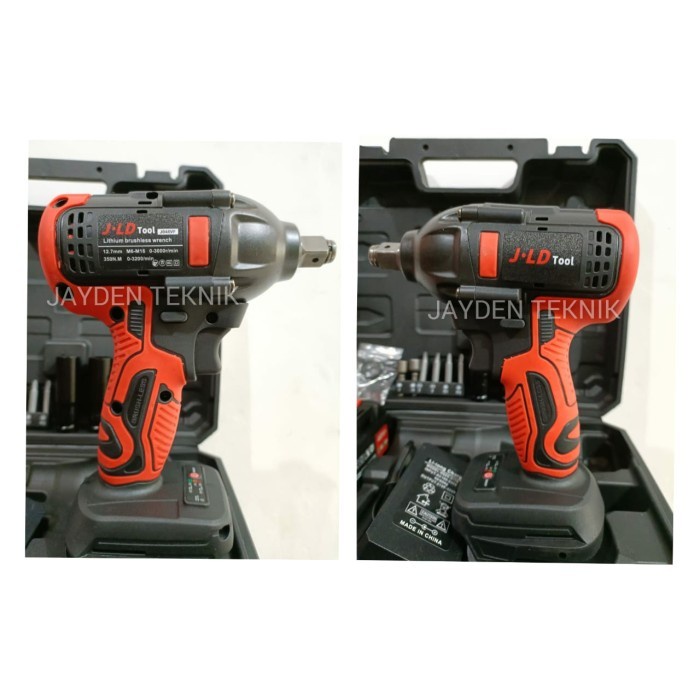 jld cordless impact wrench 48v jv88 2 baterai / mesin bor baut 48volt