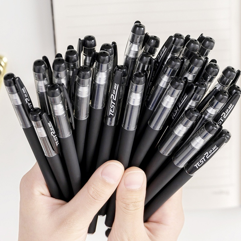 0.5 /0.35mm Karbon Tinta Hitam Frosted Pena Netral/Bisnis Tanda Tangan Pulpen Jarum/Bullet Tip Netral Pen Perlengkapan Alat Tulis Ujian Mahasiswa Kantor