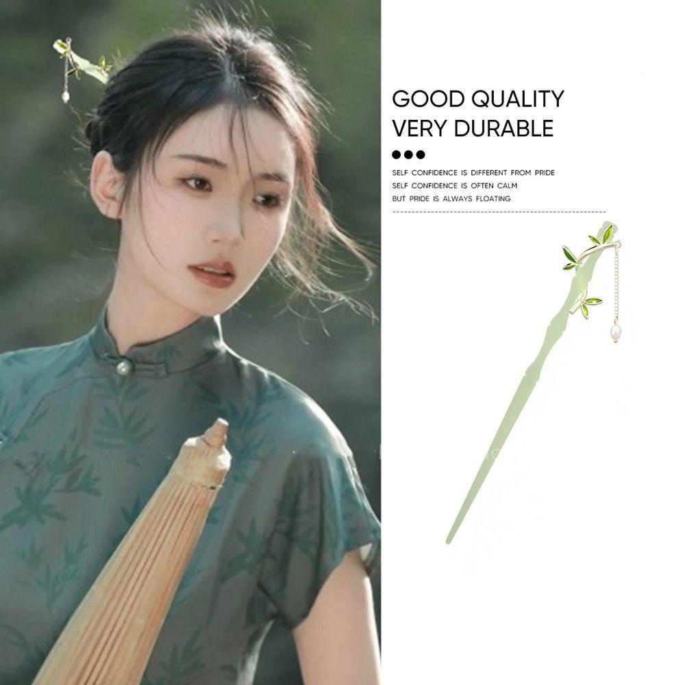 Needway Hair Stick Gaya Kuno Retro Jumbai Daun Aklirik Jepit Rambut Cina Untuk Untuk Hanfu