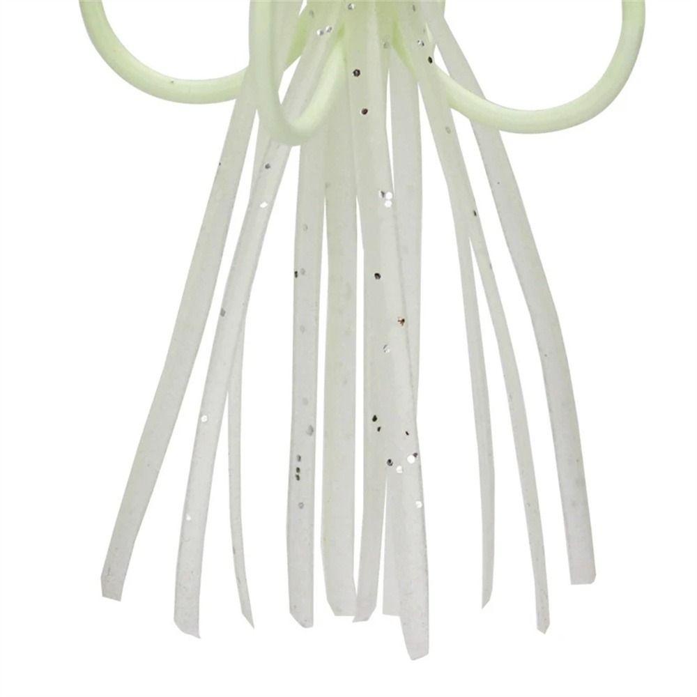 Lanfy Gurita Lures Sotong Memancing Aksesoris Cumi Pancing Kait Troli Umpan Glow in Dark 4kait Jigs Fishing Lures Untuk Memancing Umpan