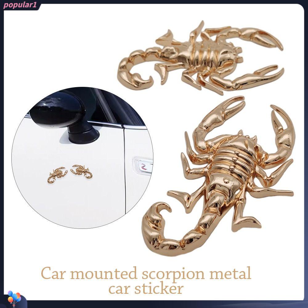 Populer Emblem Scorpion Mobil Modifikasi Zinc Alloy 3D Dekorasi Badge Decal Untuk Pintu