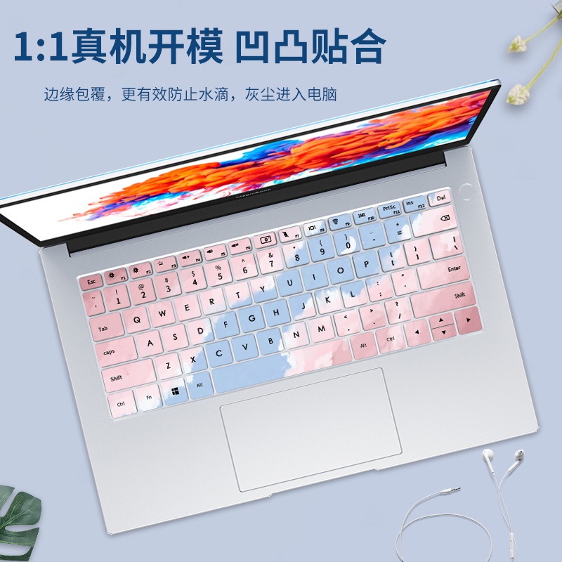 Cover Film Pelindung Debu Keyboard laptop Bunga Kartun Lucu Untuk Huawei MateBook X Pro 2021 MateBook D14 D15 MateBook 14S 13S MateBook 14magicbook 15magicbook14