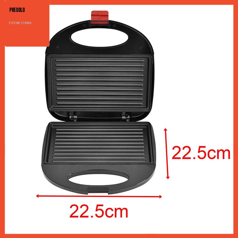 [Predolo] Panini Press Breakfast Maker Machine Elektrik Untuk Pancake Omelet Sandwich