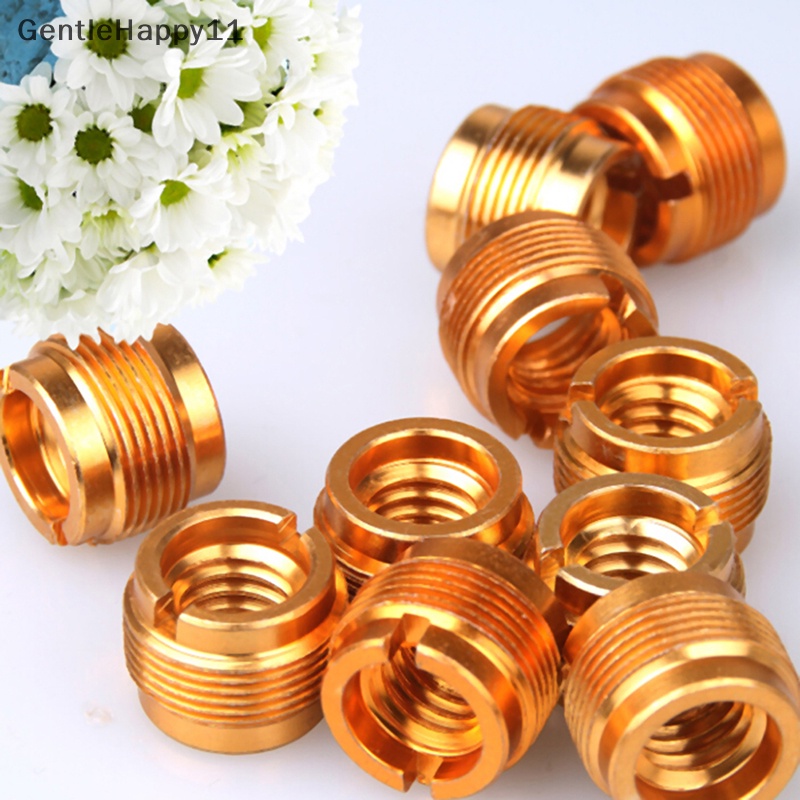 Gentlehappy 5Pcs /Set Mikrofon Mic Sekrup Klip Drat Adaptor3 /8&quot; Ke5 /8&quot; Konektor Golden id