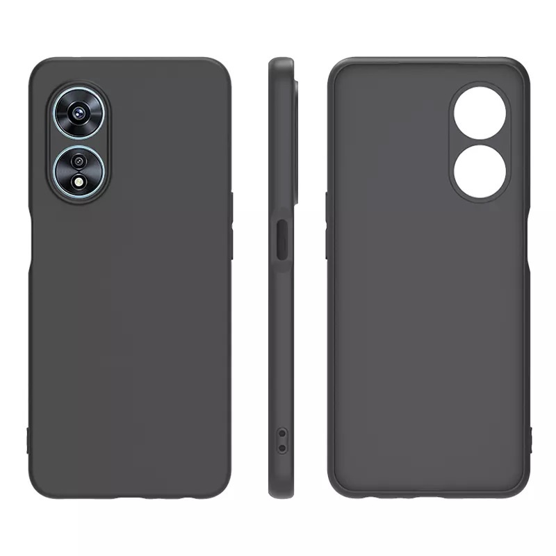 P/B- CASING SILIKON Oppo A17 - A17K Case Softcase BLACK MATTE CAMERA PROTECTION Case Casing Hp Oppo A17K - A17