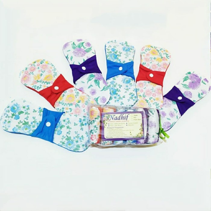 isi 6pcs Pembalut kain, Menspad Day , Pembalut Kain cuci ulang