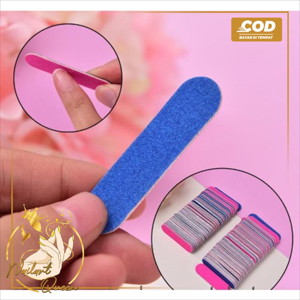 kikir kuku / buffer kuku Mini Nail Files Nail Disposable Cuticle Remover Buffers Nail Art Tools