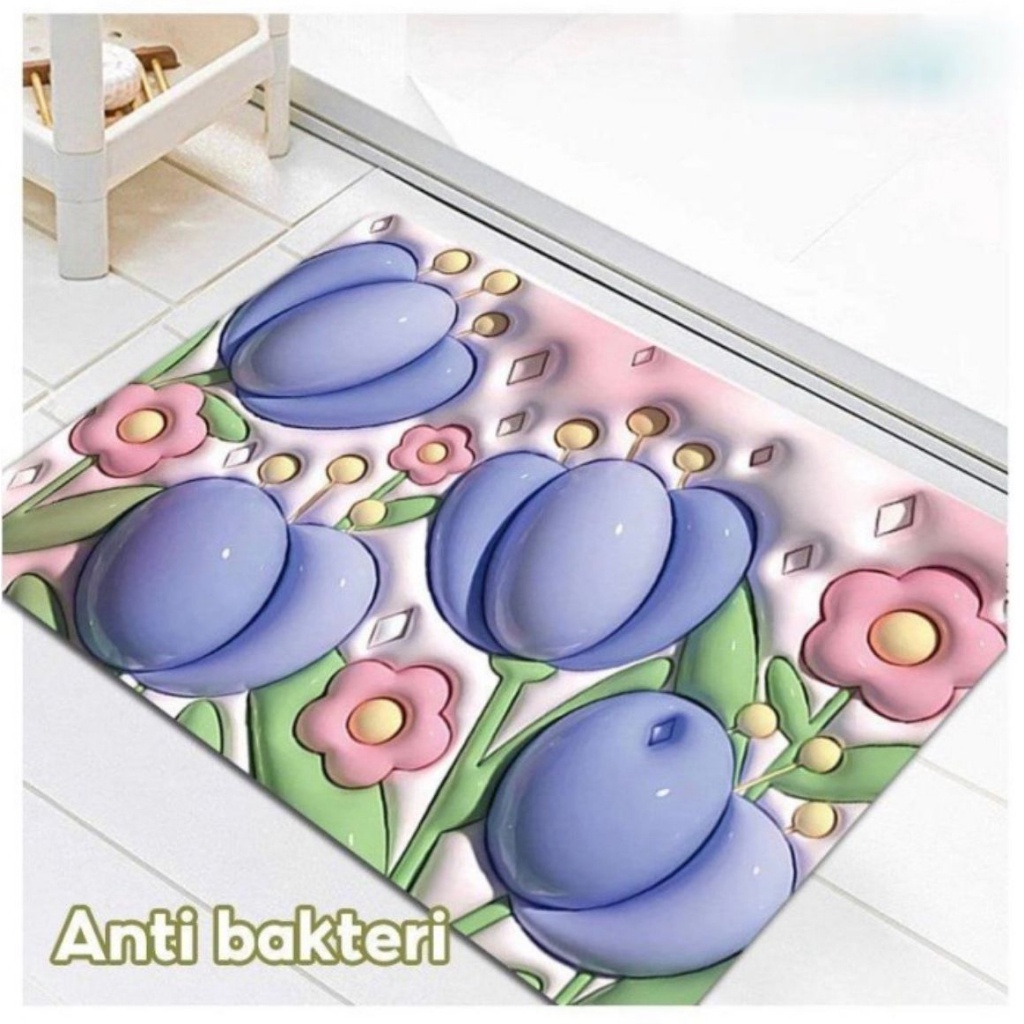 Kingsbakeware Keset Kaki 3D Diatomite Kotak Oval - c - Keset Kaki Dapur Anti Bau - Keset Kaki Toilet Anti Bakteri