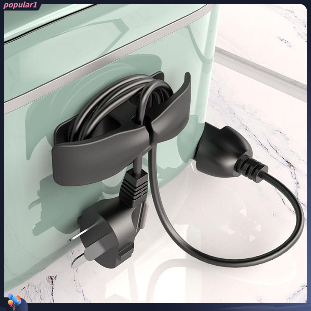 POPULAR Populer Cord Winder Organizer Susun Perekat Diri Hiasan Dinding Dapur Peralatan Dapur Thread Trimmer Power Cord Fixing Wire Fixer