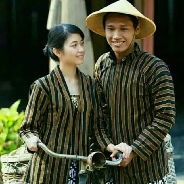 Kebaya dan Sorjan SURJAN LURIK COUPLE / SURJAN + KEBAYA LURIK JAWA / BAJU PREWEDDING Lurik