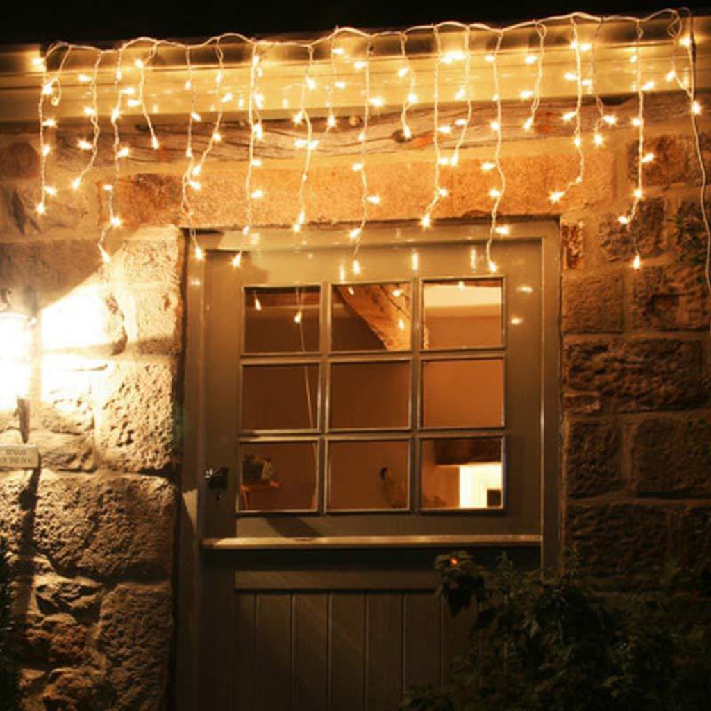 ☀INDOLAND☀ 4.85 Meter Lampu Natal Tirai LED Curtain Light | Tumblr Tirai Lampu Hias Warna Warmwhite dll E023