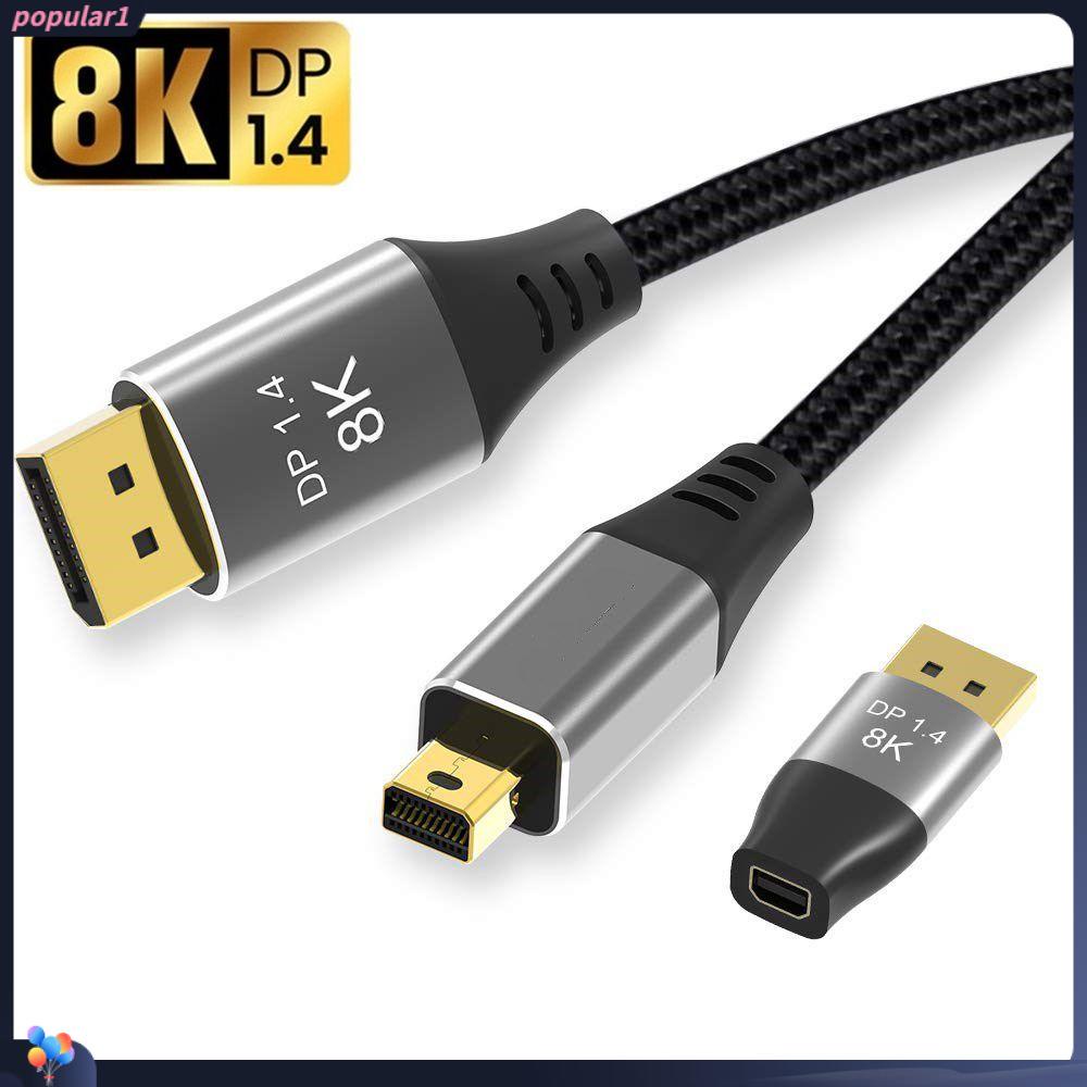 POPULAR Kabel DP to DP Mini Pantau MDP to DP HDTV 8K@60Hz 4K@144Hz