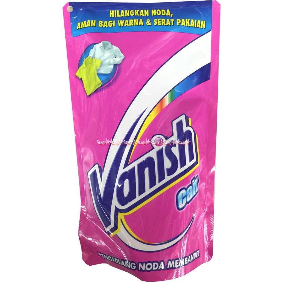 Vanish Refill Vanish Cair 425ml Penghilang Noda Pakaian berwarna Pouch Refil Isi Ulang Plastik Fanish Vanis Refill