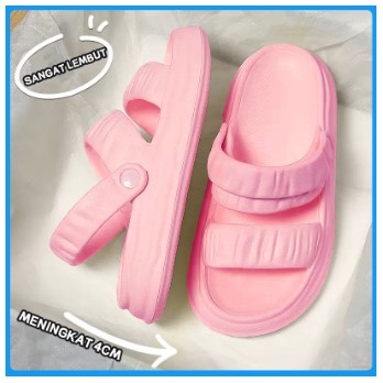 Sandal Jelly Karet Empuk Wanita Korea Kekinian Strap Import Y2