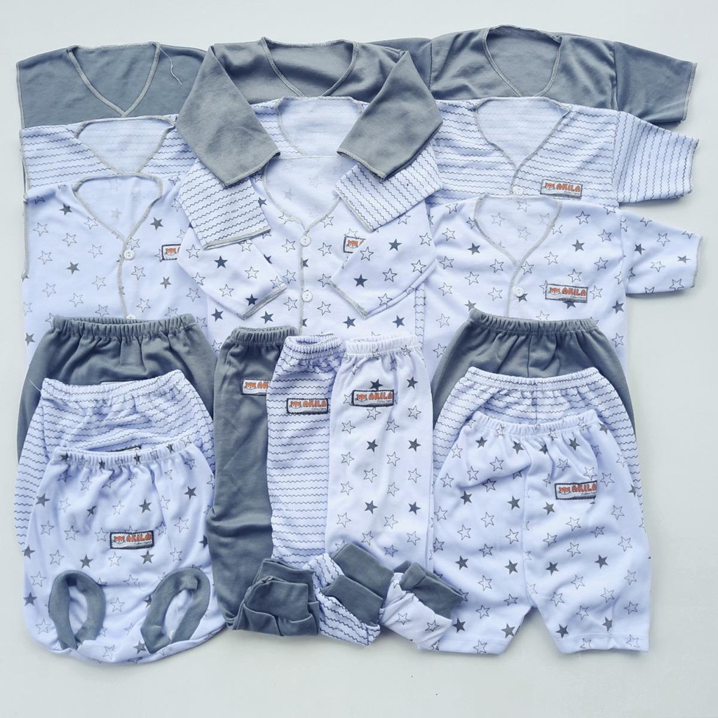 Promo Terbatas Paket 21 Pcs Perlengkapan Baju Celana Bedong Bayi Baru Lahir Cewek Cowok Katun parsel