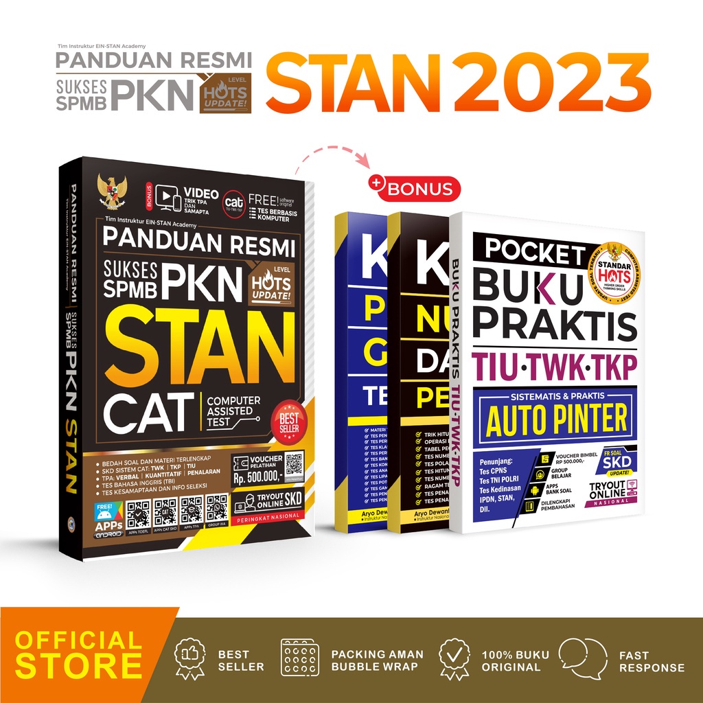 PANDUAN RESMI SUKSES USM PKN STAN 2023 -BONUS KITAB PSIKOTES GAMBAR