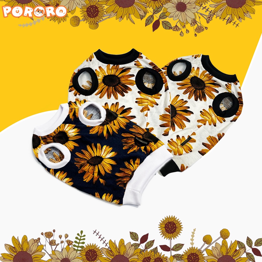 Pororo - Baju Kucing Motif SunFlower