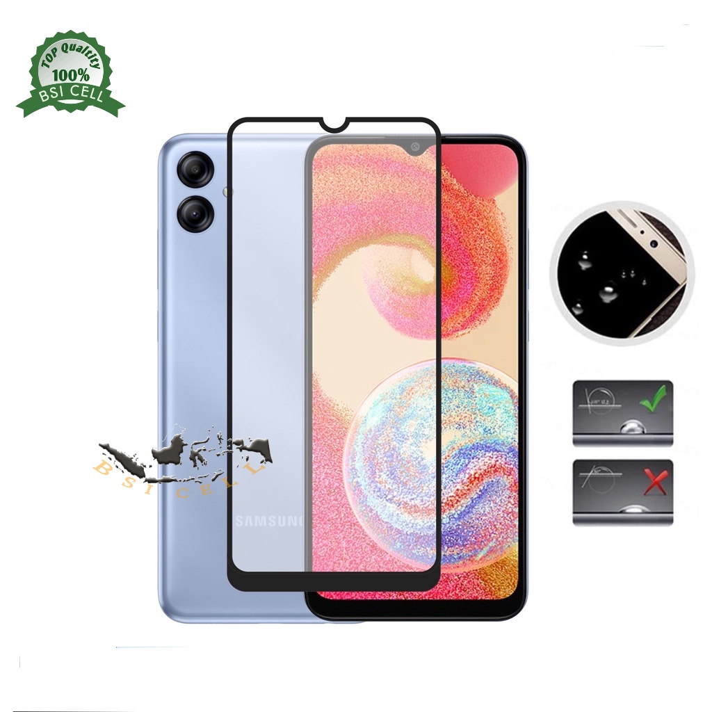 SAMSUNG GALAXY A04 AO4E TEMPERED GLASS FULL LAYAR/PELINDUNG LAYAR DEPAN/ANTI GORES LAYAR FULL