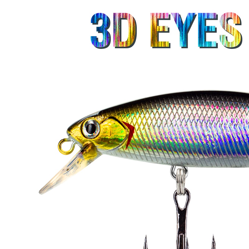 5g /7g /10g /14g Tenggelam Crankbaits 5warna Umpan Keras Ikan Kecil 3D Mata Pancing Ikan Bass Mirip Hidup Memancing Umpan Dengan Kait Treble