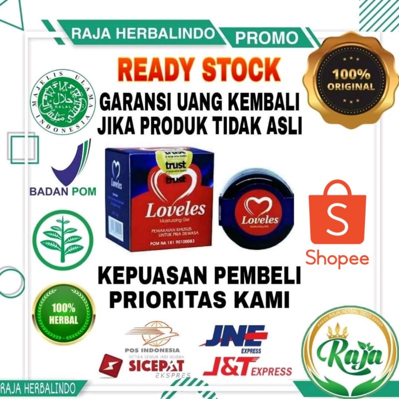 100% ASLI LOVELES MOISTURIZING GEL ORIGINAL PEMBESAR PENAMBAH STAMINA PRIA, LOVELES ASLI, LOVELES OR