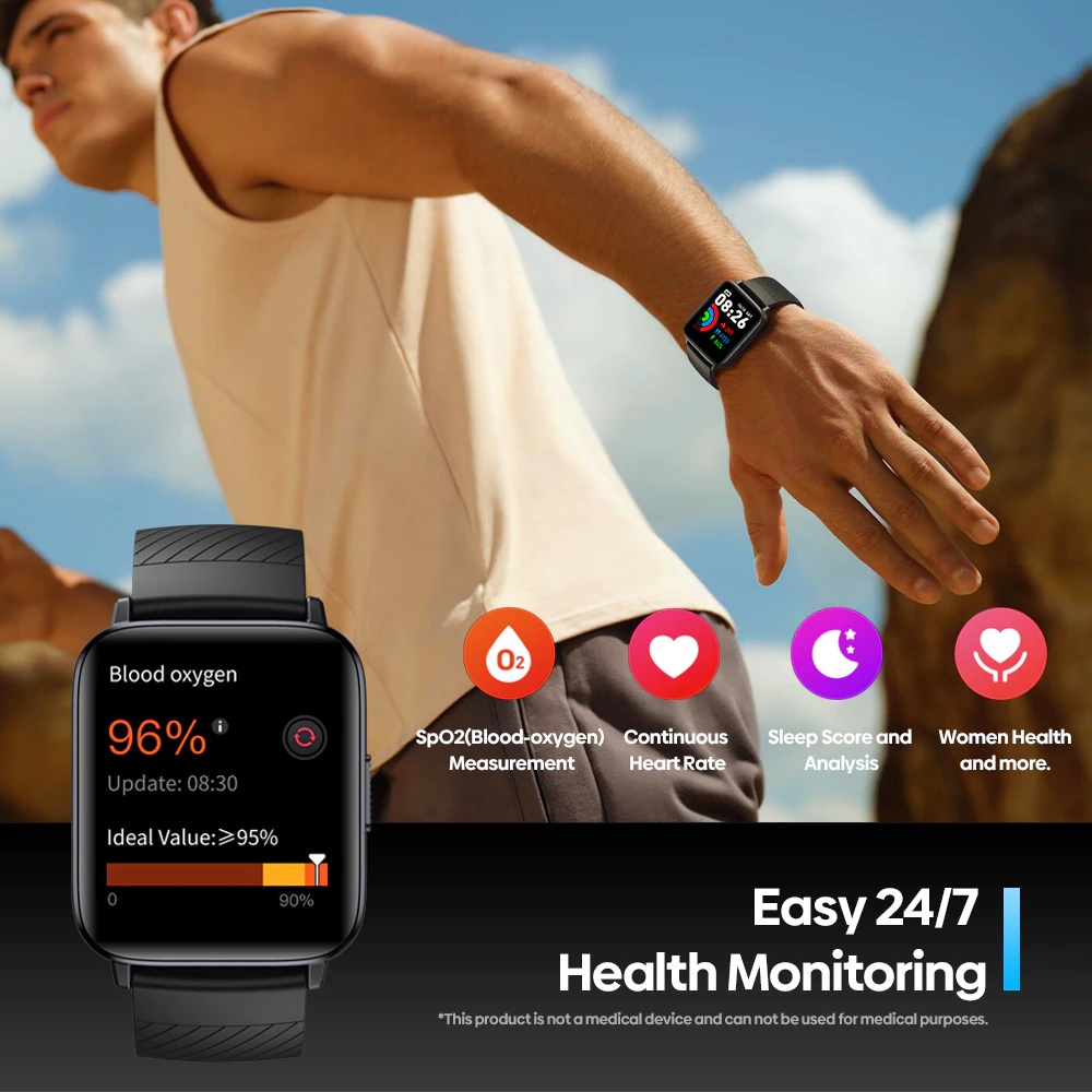 AKN88- ZEBLAZE SWIM Smartwatch Swimming 5 ATM Built In GPS Health Monitor