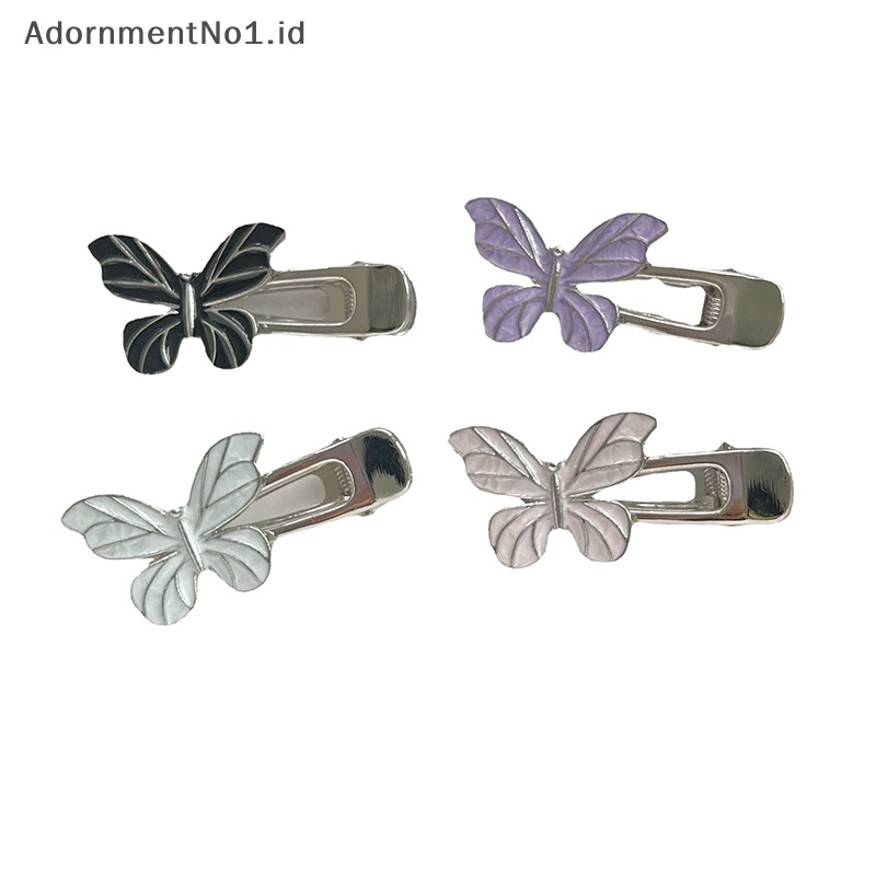 [AdornmentNo1] Fashion Y2K Metal kupu jepit rambut manis keren Hair Clip Duckbill Clip aksesoris rambut