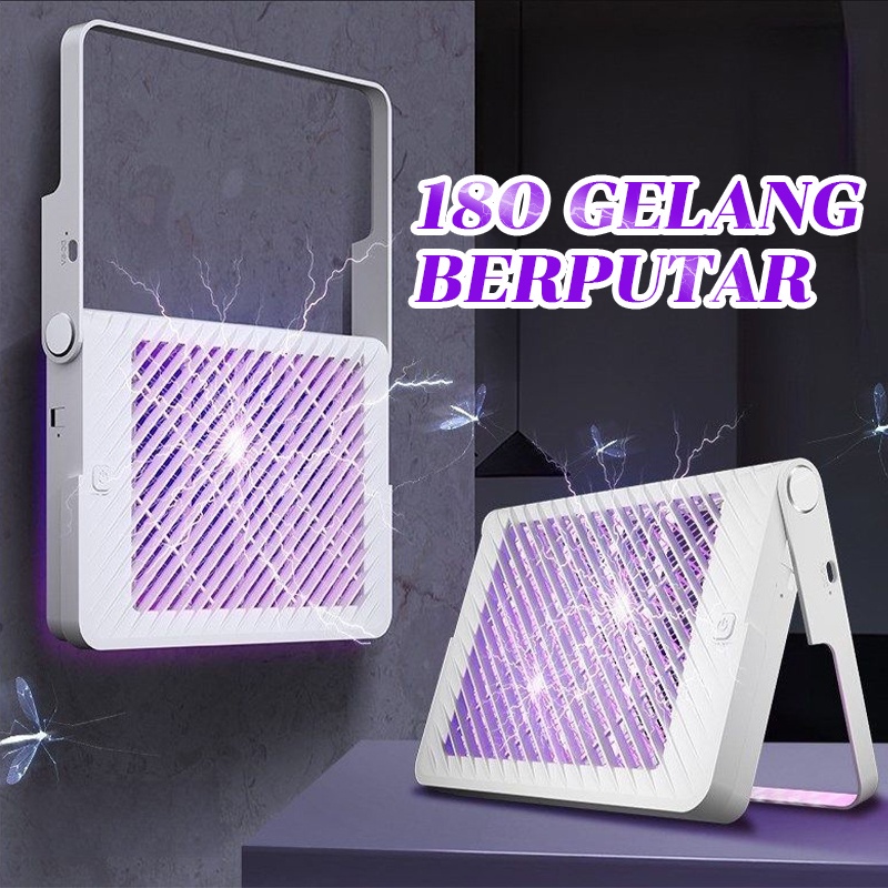 Insect Killer Perangkap Nyamuk Lalat Lampu UV Raket Nyamuk Listrik /Lampu Perangkap Nyamuk/Lampu Nyamuk/Lampu UV/Insect Killer Mosquito Killer Perangkap Nyamuk Lalat Bug Zapper Lampu UV 2 in 1