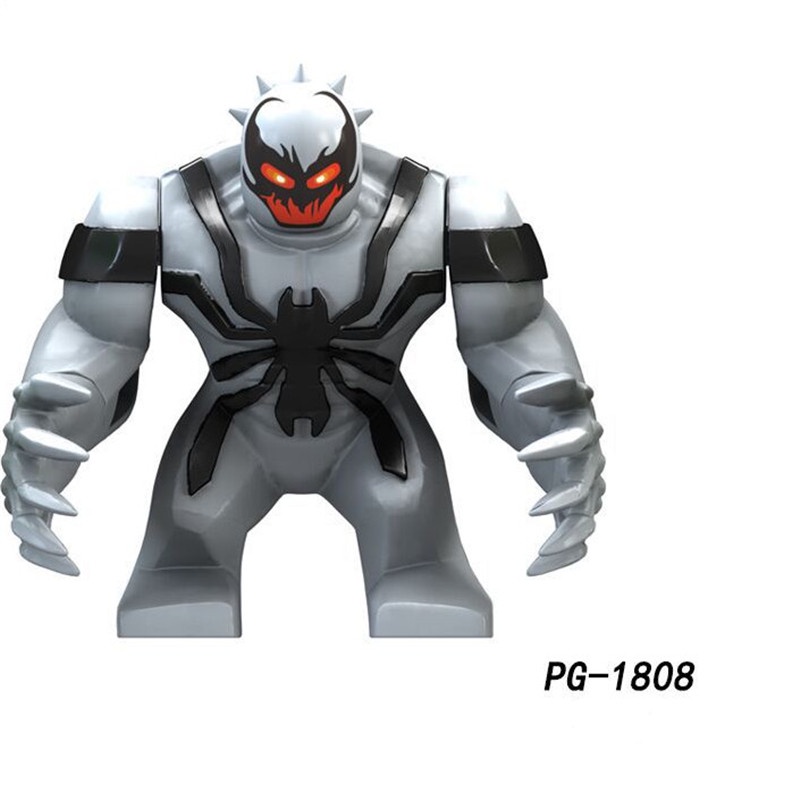&lt;Tersedia&gt; Mainan Blok Bangunan Marvel Karakter Spiderman Cicak Man Rhino Juggernaut Thanos Model Boneka Untuk Anak