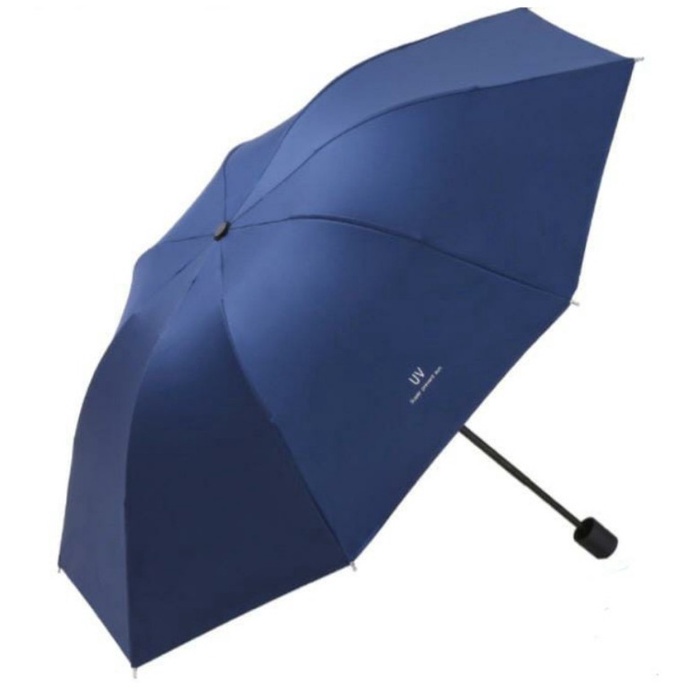 Payung Lipat Premium Anti Sinar UV Matahari Panas Hujan - Putih + BB