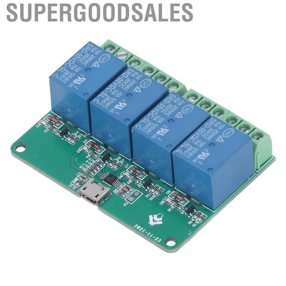 Supergoodsales 5V Relay Module  10A 30VDC Intelligent Control USB Expansion Board Plug and Play with  Microcontroller for