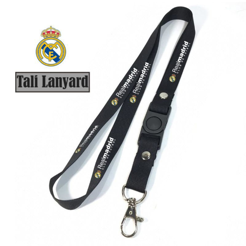 

lanyard REAL MADRID tali lanyard CLUB FOOTBALL gantungan kunci name tag id card kartu nama / tali lanyard MADRIDISTA gantungan leher fullprint