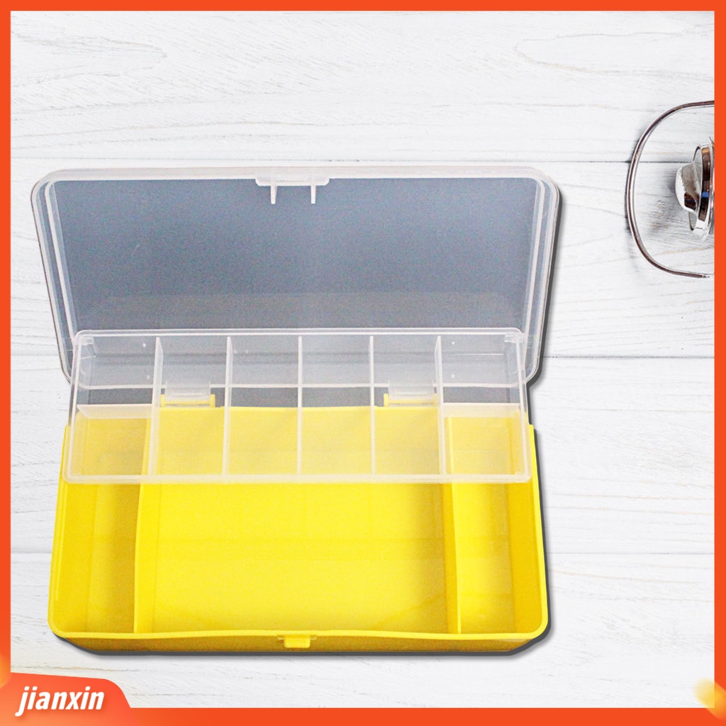 (In Stock) Kotak Umpan Pancing Double-layers Dipertinggi Multifungsi Transparan Portabel Penyimpanan Alat Plastik Heavy Duty Umpan Tackle Container Box Untuk Memancing