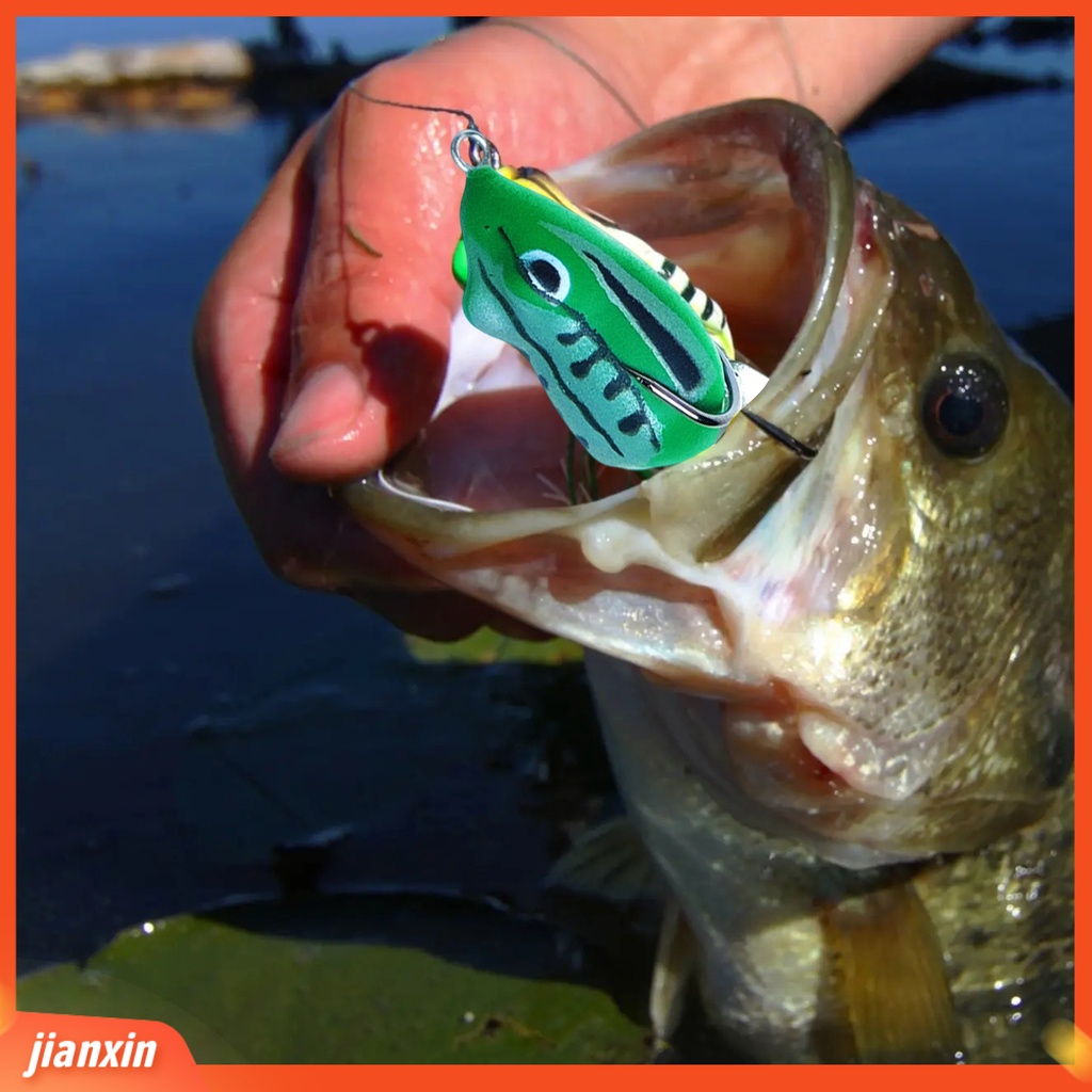 (In Stock) 3.5cm /6g Umpan Ikan Umpan Penembus Kuat Fishing Tackle Tajam Mini Thunder Katak Kait Ganda Ikan Lembut Umpan Buatan Untuk Pecinta Memancing