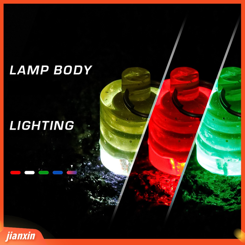 (In Stock) Lampu Perangkap Ikan Lampu Pancing Mini Silinder LED Tiga Warna Kedip Untuk Angling