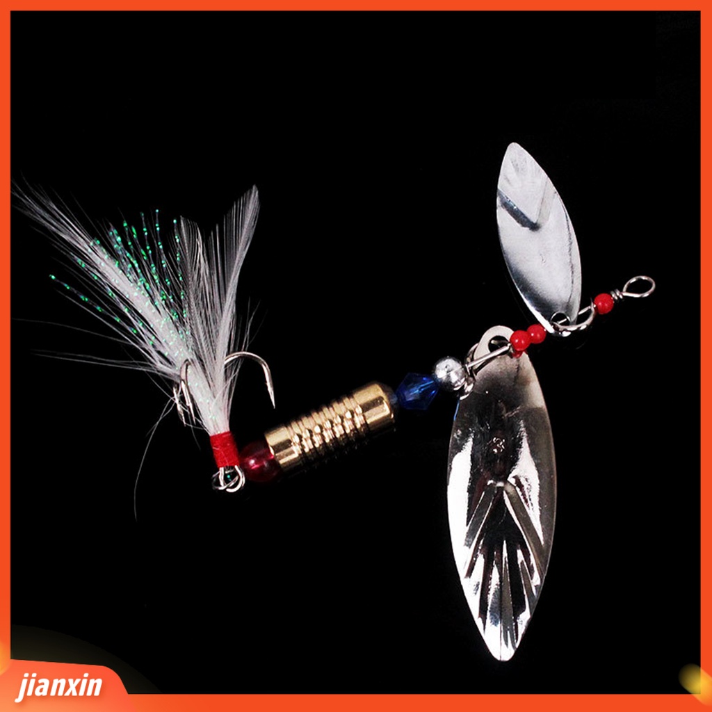(In Stock) 10Pcs /Set 7g /9g Berputar Memancing Spinner Permukaan Terang Logam Memancing Payet DIY Umpan Umpan Kait Spinnerbait Untuk Outdoor