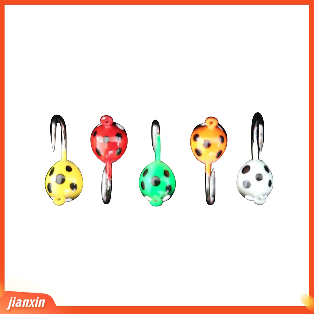 (In Stock) 15Pcs /Set Umpan Pancing Berbentuk Kepik Tajam Kait Logam 3D Mini Reusable Ladybug Umpan Aksesoris Untuk Outdoor