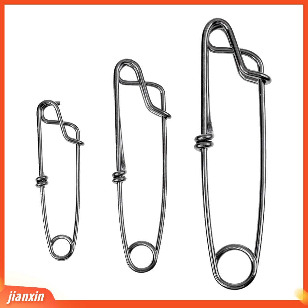 (In Stock) 5Pcs Stainless Steel Garis Panjang Snap Clip Tuna Kepiting Udang Alat Pancing