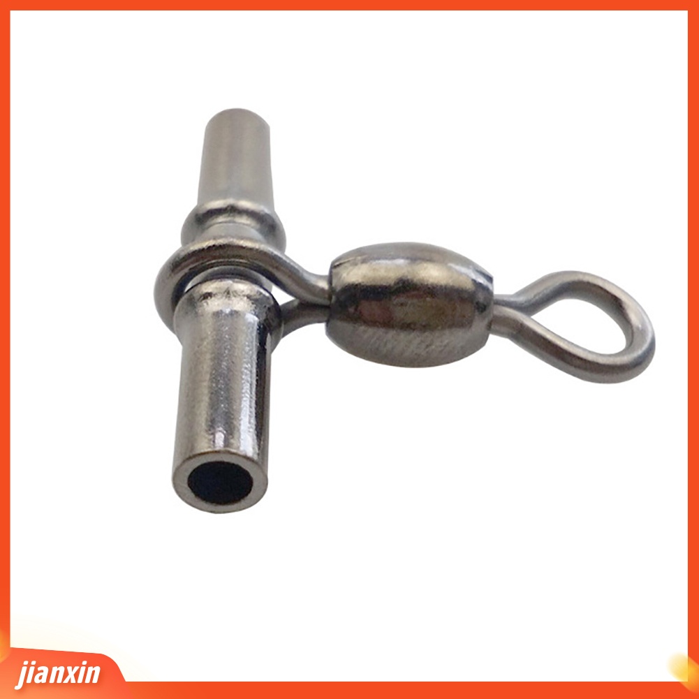 (In Stock) 10Pcs Crimp Pancing Putar Cross-line Crane Swivel Tackle Konektor Tembaga