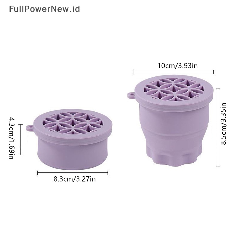 Power Silicone Foldable Brush Cup Kuas Makeup Rak Pengering Pembersih Tempat Cuci ID