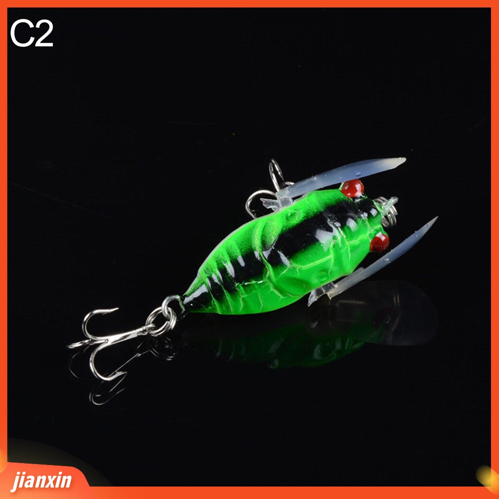 (In Stock) 1pc 4cm Fishing Tackle Lure Top Air Plastik Serangga Cicada Bass Umpan Keras