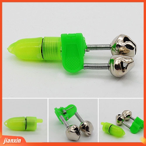 (In Stock) 3pcs Pancing Tip Bite Alert Alarm Lonceng Kembar Dengan Lampu Malam LED Lamp