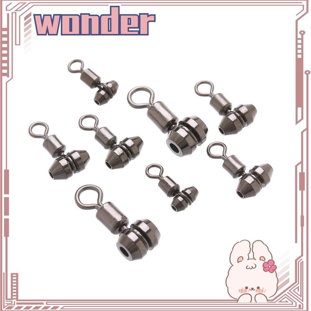 WONDER 5pcs/lot Memancing Rolling Putar Konektor Lot Stainless Steel Tahan Lama Padat Rings