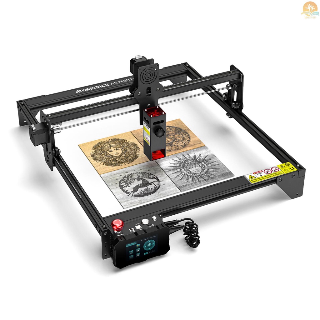 In Stock ATOMSTACK A5 M50 PRO Desktop DIY Mesin Pemotong Ukir Laser CNC Dengan Area Ukiran 410x400mm Tetap-Fokus Laser Ultra-Halus Dengan Dukungan Perlindungan Mata Offline Engravi