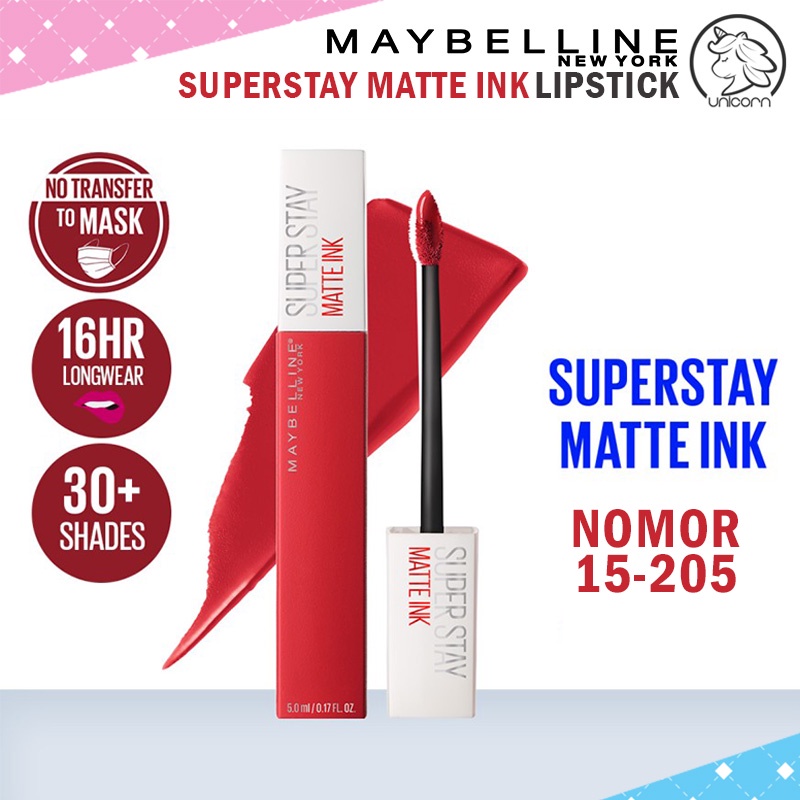 MAYBELLINE Liquid Matte Lipstick Make Up Superstay Matte Ink 15-205