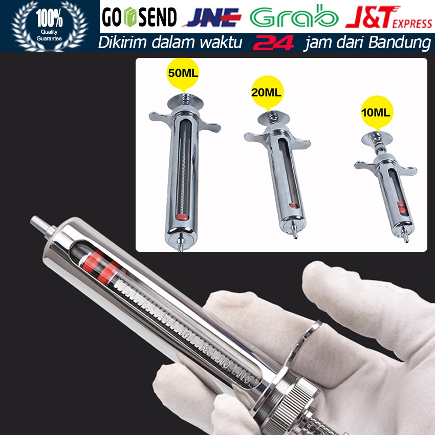 Jarum Suntik Hewan / Suntikan Stainless 10ml 20ml 50ml / Suntikan Tanpa Jarum Syringe / Parfum Spuit